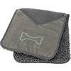 Trixie Asciugamano con tasche per guantoni, in microfibra, 78 × 32 cm, grigio