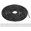 QUARKZMAN 4mm x 10m Corda Tubolare Strass Corda Cristallo Catena Strass Cristalli per Decorazione Fai Da Te Cucire Scarpe Maglioni Pantaloni Ginnastica, Nero, con Aghi