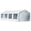 VivaGarden Gazebo Giardino in Acciaio Tendone Per Feste Matromonio Impermeabile 8x4x2.8 mt colore Bianco - 10803