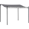 VivaGarden Pergola da Giardino 3x3m Giardino o Terrazzo con Tenda Grigia - 038G1