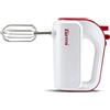 GIRMI SB02 SBATTITORE ELETTRICO 170W 5 VELOCITA' - 2 FRUSTE IN ACCIAIO INOX BIANCO/ROSSO