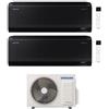 Samsung Climatizzatore Condizionatore Windfree Avant S2 Black dualSplit Inverter 9000 + 9000 BTU con U.E. AJ040TXJ2KG/EU R32 Wif
