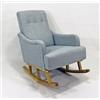 SalMar Poltrona Dondolo Tessuto Grigio Relax In Legno