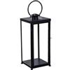 Vacchetti Lanterna Metallo Nero Quadro 30x30h73/95cm