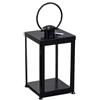 Vacchetti Lanterna Metallo Nero Quadro 30x30h55/72cm