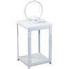 Vacchetti Lanterna Metallo Bianco Quadro 30x30h55/72cm