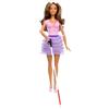 Barbie - Bambola Fashionistas n. 228, cieca con top rosa e gonna, bastone e occhiali da sole in collaborazione con l'American Foundation for the Blind, giocattolo per bambini, 3+ anni, HRH17