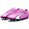 PUMA Ultra Play MG Jr, Soccer Shoe Unisex-Bambini, Poison Pink White Black, 28 EU