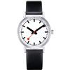 Mondaine Classic - Orologio con Cinturino Nero in Pelle per Uomo e Donna, A660.30360.16OM, 40 MM