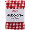 Tubolare gingam rosso e bianco