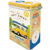Nostalgic-Art Barattolo per caffè retrò, 1,3 l, VW Bulli - Let's Get Away | original Volkswagen license product (OLP), scatola in latta, design vintage, Idea regalo per fan di VW Bus