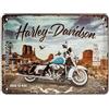 Nostalgic-Art Targhe Vintage, Harley-Davidson - Road King - Idea Regalo per Amanti di Moto, in Metallo, Design Retro per Decorazione, 15 x 20 cm