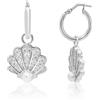 LUXURY MILANO Monorecchino serena in argento con conchiglia e perla