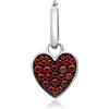 LUXURY MILANO Monorecchino serena in argento con cuore rosso
