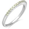 LUXURY MILANO Anello veretta serena in argento con spinelli lemon