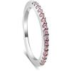 LUXURY MILANO Anello veretta serena in argento con spinelli rosa