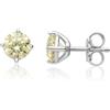 LUXURY MILANO Orecchini punto luce design Luxury Milano, Collezione Serena in argento rodiato 925 con zirconi lemon.