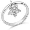LUXURY MILANO Anello stella&luna in argento stella con zirconi