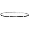 LUXURY MILANO Bracciale tennis in argento e zirconi neri e bianchi