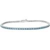 LUXURY MILANO Bracciale tennis Luxury Milano collezione Tennis in argento con zirconi azzurri 2mm. Scegli la misura tra quelle disponibili