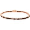 LUXURY MILANO Bracciale tennis collezione Tennis Luxury Milano in argento rosato con zirconi neri 2mm. Scegli tra le misura disponibili