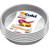 Cuki Vaschette Alluminio - Ultra Forza - 12 Porzioni - Tonde [Ts10G] - 6 Confezioni Da 2 Pezzi - 280 g