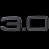 Recambo Adesivo 3d emblema nero opaco Logo 3.0 3,0 litri di cilindrata Tuning Sport L131