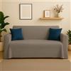 Byour3 - Copridivano 2 3 4 5 Posti - Misto Cotone Jacquard Telo Arredo Copritutto Salvadivano Lavabile Rettangolare Copertura di Protezione anche per Divano Angolare (Ottoman Grigio Acciaio, 1 Posto)