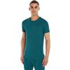 Calvin Klein T-shirt Uomo Maniche Corte S/S Crew Neck Elasticizzata, Blu (Atlantic Deep), M