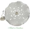 Ceramica Sarda Lampadario artigianale Sardo a piatto D.50 cm bianco forato fatto a mano 201.1/20