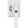 Abus Fo500N Al0125 Maniglia con Blocco, Serratura a Spinta con Cilindro per Finestre, Chiave Maestra, Livello di Sicurezza: 10, 71329, Bianco