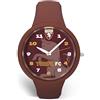 PRESTIGE & DELUXE Orologio da polso Lowell one Unisex Torino Cinturino rosso - Quadrante 37 mm rosso in confezione + portachiave calcio