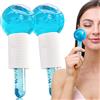 GOCOHHI Facial Ice Globes Globi ghiacciati per massaggi massaggiatori facciali per la pelle tonificano la pelle riducono il gonfiore e le occhiaie migliorano la circolazione sanguigna 2 pezzi (colore blu)