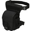Hebetag Marsupio da uomo in tela, tattico, militare, per motociclisti, multitasche, per viaggi, escursionismo, arrampicata, ciclismo, attività all'aperto, caffè, Nero