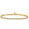 Remo Gammella Bracciale Uomo Donna Tennis Argento 925 con Zirconi - Dimensioni 2 mm - Misura regolabile da 17 a 20 cm - Colore a scelta (Oro Giallo / Zirconi Bianchi)