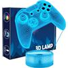 OkiyiD Gamepad 3D, luce notturna, console da gioco, lampada da illusione con telecomando, luce notturna, accessorio da gioco, decorazione per la camera dei bambini, uomini, ragazzi e ragazze (gamepad)