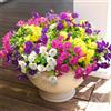 Weldomcor 12 Pezzi Flori da Esterno Artificiali 4 Colori Resistente ai raggi UV Fiori Finti Artificiale Arbusti Ramo Piante Artificiali per Patio Portico Finestra Scatola di Nozze Agriturismo Decor