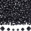 SOFPLATE Scatola 1300 Perline Bicono Nere di Vetro Sfaccettato 3-4-6 mm per Creazione di Gioielli, Collana, Bracciale e Orecchini