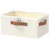 OUTBROS 1 Pezzo set Scatole Portaoggetti, 38x26x15 cm Contenitori con Coperchio, Pieghevole, Organizzatori per Armadio, Utilizzato per Riporre Vestiti, Coperte ecc, Beige