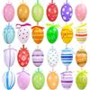 ZADEICK 24 Pezzi Uova di Pasqua, 6 cm Appese Uova di Pasqua Decorazione per Albero di Pasqua Regali pasqua, Decorazioni fai da te con Vari stil Disegni di Pulcino Coniglietto per Decorazione Pasquale