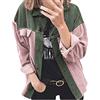 SoLu DAY8 Camicetta Manica Lunga Donna Classica Cappotto Donna Invernale Elegante Camicia Velluto a Coste Invernali Taglie Forti Casual Cerimonia Cardigan Giacca (Verde, 3XL)