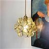Chrasy E27 Lampadario a Sospensione in Vetro con Portalampada in Ottone in Lampada a Soffitto in Vetro Industriale Design Moderno e Classico Lampade a Sospensione Lampadario (Trasparente)