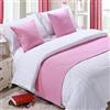 DAYDAY helper Morbido runner da letto, rosa, non sbiadisce, tinta unita, decorazione per la casa, sciarpe, asciugamano alla moda, tappetino per letto, soggiorno, camera da letto, hotel, 260 x 50 cm