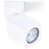 KOLORENO Lampada Alogena da Parete Quantus - Lampada da Parete e Soffitto - Lampada da Parete Faretto GU10 - Lampada da Parete Faretto x1 - Faretto da Soffitto in Alluminio - Bianco, 62x60x25 mm