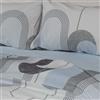 Happidea - Lenzuola Completo Letto, Cotone Caldo Invernale 100% Flanella, Piazza e Mezza, geometrico, Prodotto in Italia, Federe, Lenzuolo Sopra, Lenzuolo Sotto, Disegno Zen Grigio