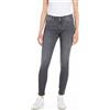 REPLAY Jeans Donna Luzien Skinny Fit Super Elasticizzati, Grigio (Dark Grey 097), W32 x L30