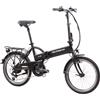 F.lli Schiano E-Sky, Bici Elettrica Pieghevole 20 Inches per Adulti, 36V 7.8Ah Batteria Rimovibile, Motore 250W 40Nm, City Ebike, Nero