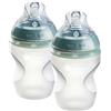 Tommee Tippee Biberon, biberon Natural Start anti-colica in silicone con tettarella a flusso lento simile al seno materno, 260ml, utilizzabile fin dalla nascita, autosterilizzante, confezione da 3