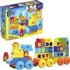 TOYS ONE Mega Bloks Impara con il treno trenino con blocchi dell'alfabeto FWK22