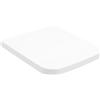 Villeroy & Boch Finion - Sedile WC con abbassamento automatico, sedile WC rimovibile in Duroplast infrangibile, ricambio originale, rettangolare, bianco pietra opaco